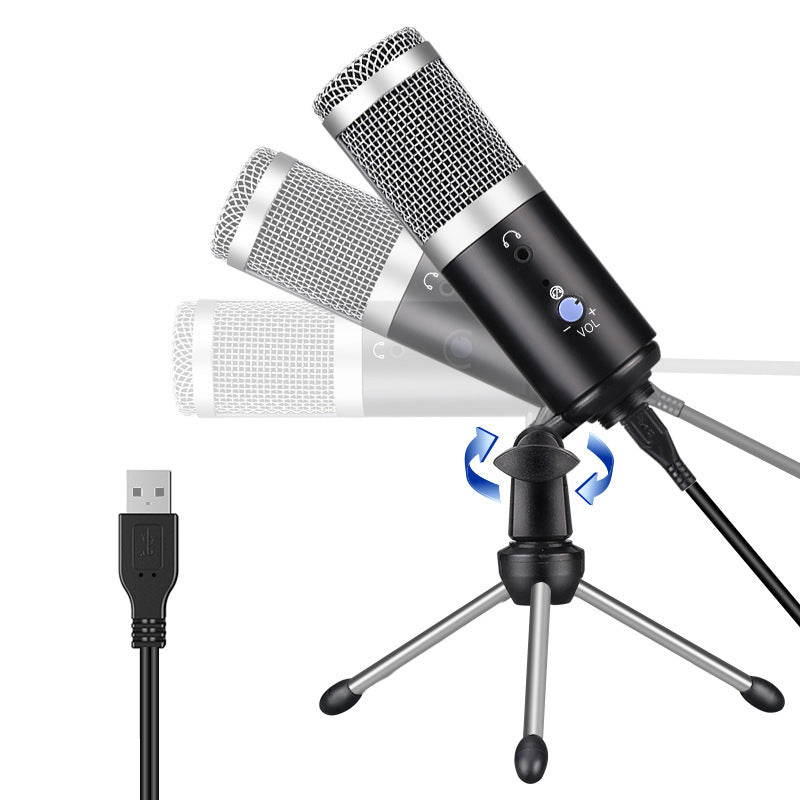 Plug & Play USB Microphone – Clear Sound Condenser Mic for PC, Laptop, and Online Meetings