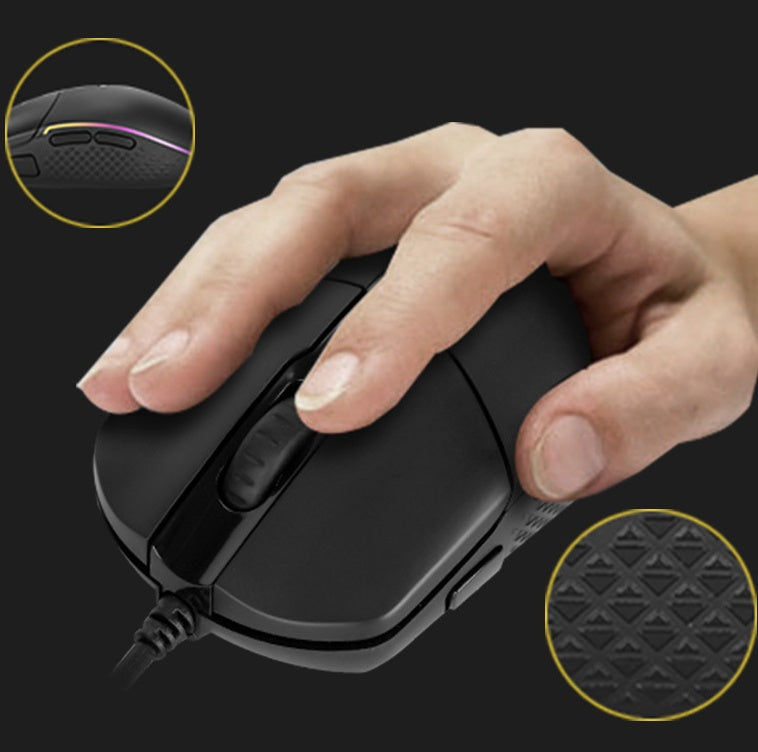 Ergonomic Gaming Mouse with RGB Lights – High Precision, Adjustable DPI, Wired/Wireless, Ideal for FPS, MOBA, MMO, and PC/Laptop Gaming