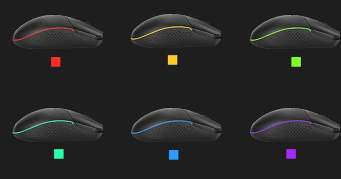 Ergonomic Gaming Mouse with RGB Lights – High Precision, Adjustable DPI, Wired/Wireless, Ideal for FPS, MOBA, MMO, and PC/Laptop Gaming