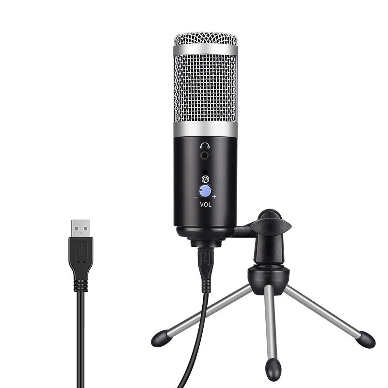 Plug & Play USB Microphone – Clear Sound Condenser Mic for PC, Laptop, and Online Meetings