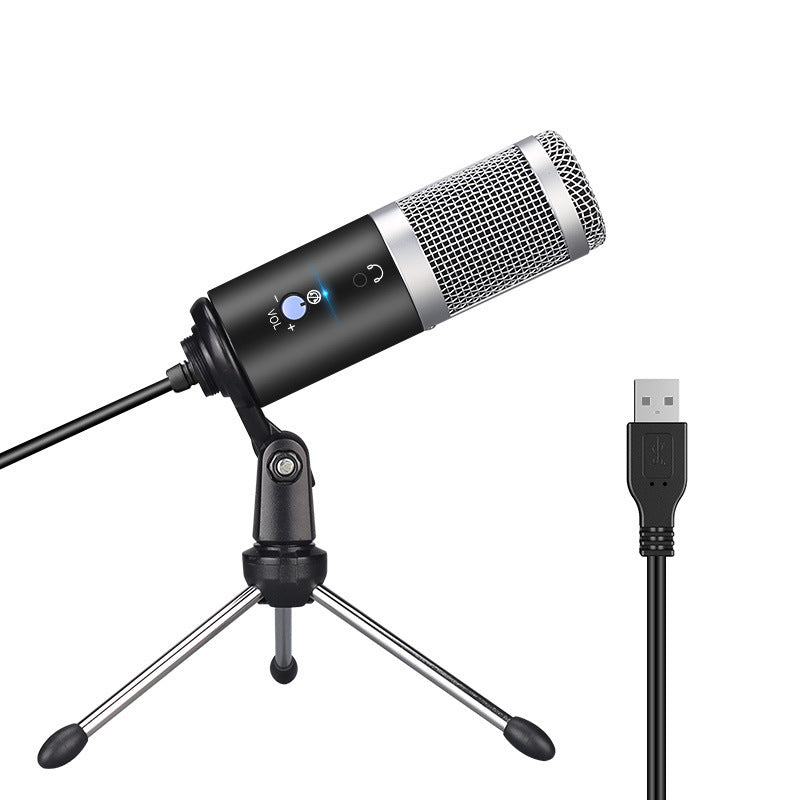 Plug & Play USB Microphone – Clear Sound Condenser Mic for PC, Laptop, and Online Meetings
