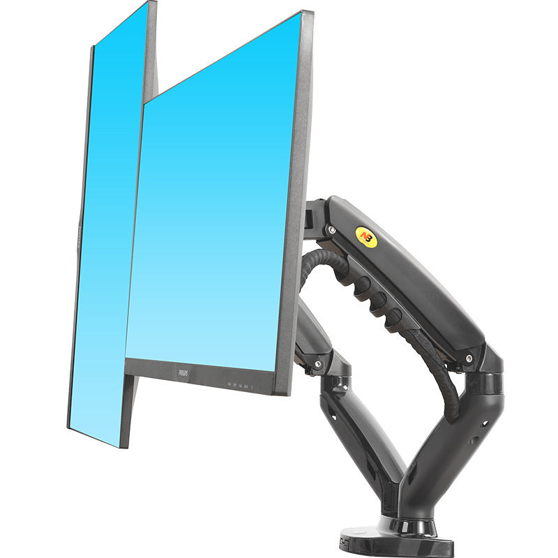 Adjustable Dual Monitor Stand – Swivel, Lift, Telescopic Base for PC & Office Desks