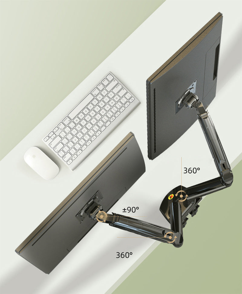 Adjustable Dual Monitor Stand – Swivel, Lift, Telescopic Base for PC & Office Desks