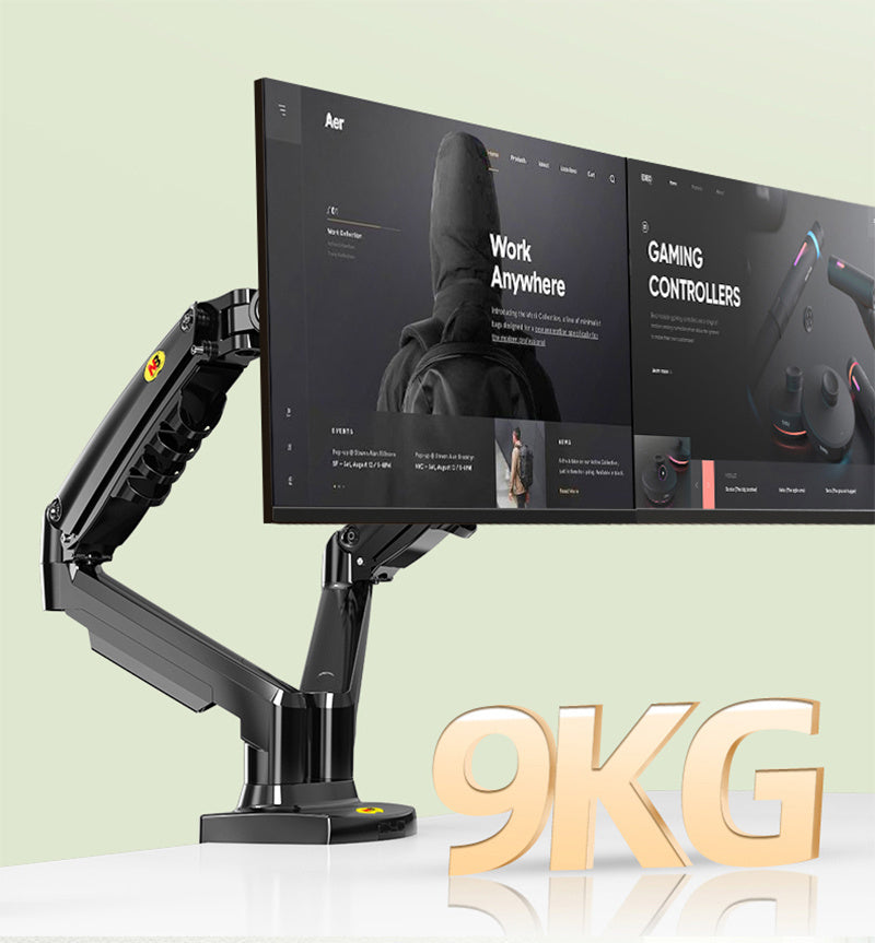Adjustable Dual Monitor Stand – Swivel, Lift, Telescopic Base for PC & Office Desks