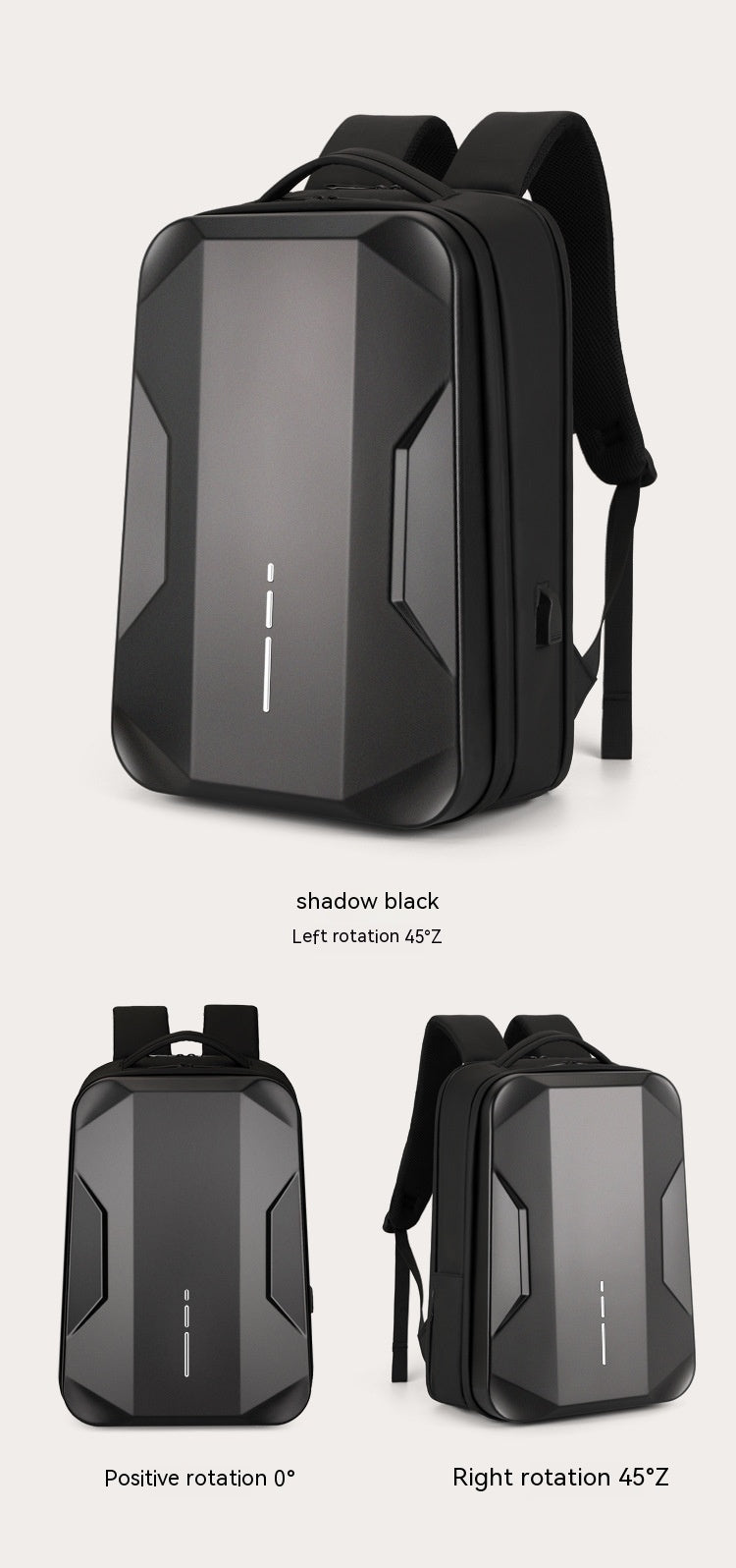 Men’s Laptop Backpack – Waterproof Hard Case, E-Sports, Student, Work Computer Bag