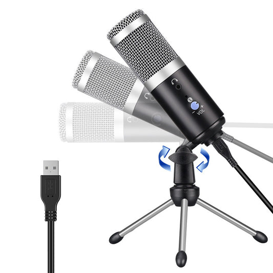 Plug & Play USB Microphone – Clear Sound Condenser Mic for PC, Laptop, and Online Meetings